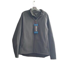 Kirkland Signature Mens Water Resistant Soft Shell Jacket Gray Media Storage L